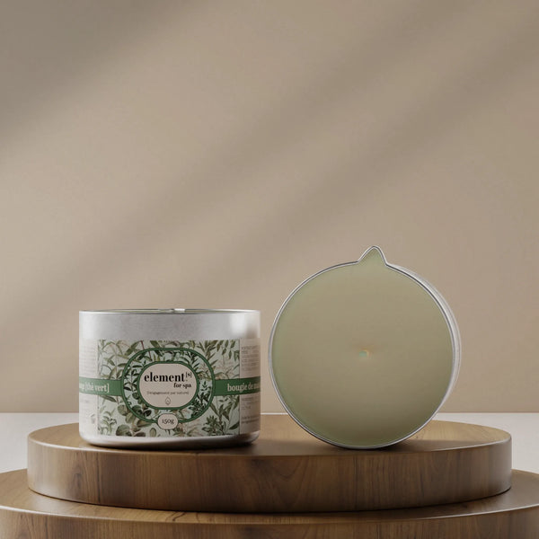 bougie de massage [thé vert]