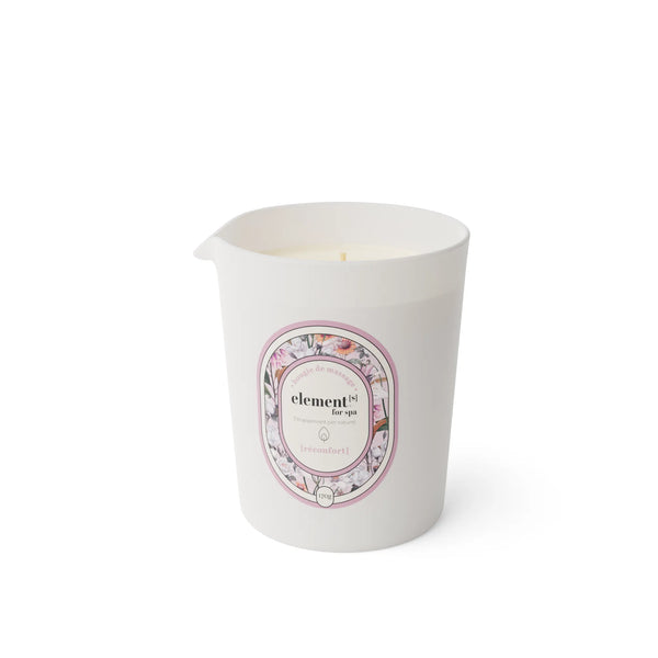 bougie de massage pour le corps elements - en verre 170g - réconfort. 